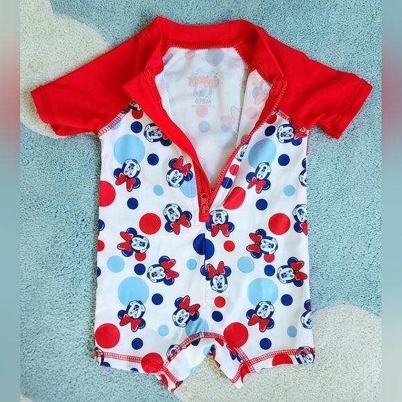 Disney Minnie Mouse Swim Baby Suit 0-3 Mnths - Picture 4 of 4